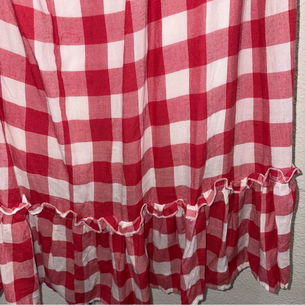 Ivy City Co Red and White Checkered Picnic Maxi Dress - Picture 6 of 11